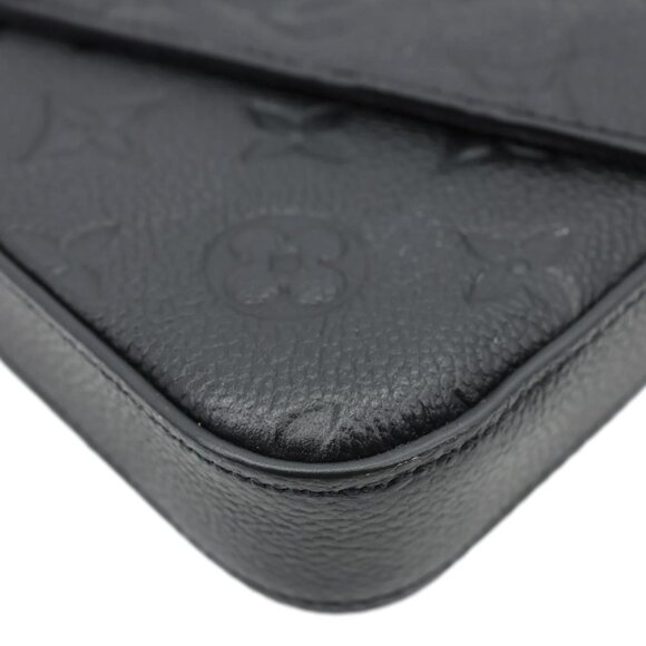 Louis Vuitton Felicie Pochette Monogram Empreinte Crossbody Bag Black - Picture 9 of 14